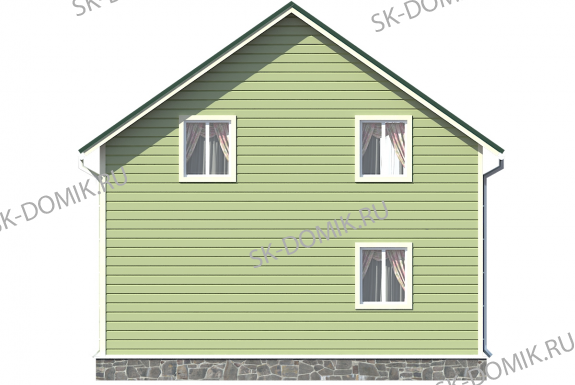 Двухэтажный каркасный дом 8х8 проект «К1»
