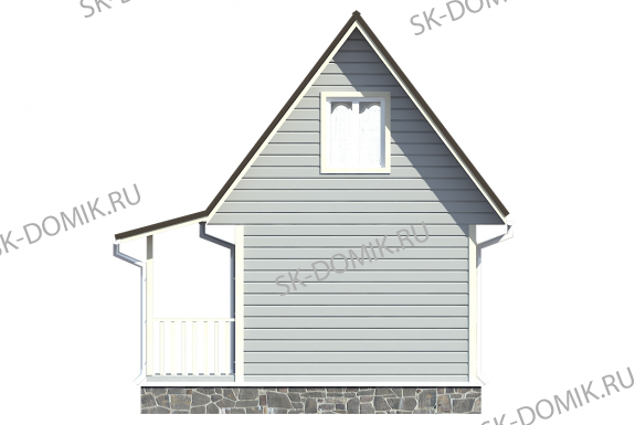 Каркасный дом с мансардой 5х4 проект «К21»