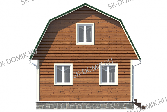 Каркасный дом с мансардой 6х9 проект «К31»