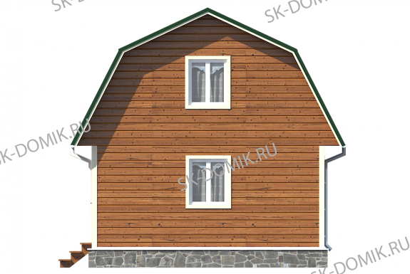 Каркасный дом с мансардой 6х9 проект «К31»