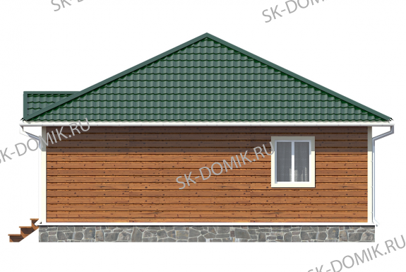Одноэтажный каркасный дом 11х9 проект «К58»