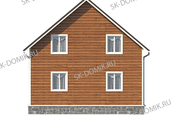 Двухэтажный каркасный дом 8х10 проект «К84»