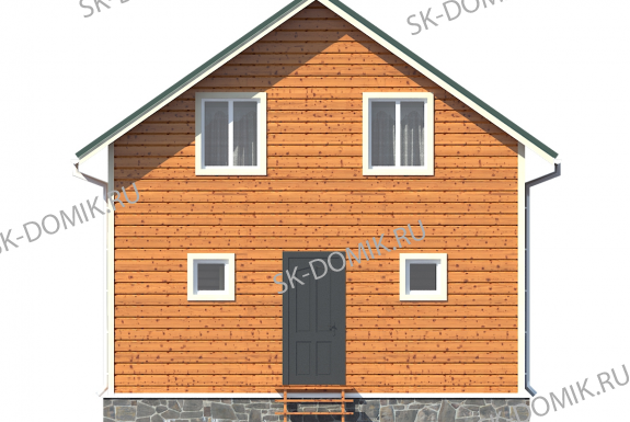 Двухэтажный каркасный дом 7х9 проект «К91»