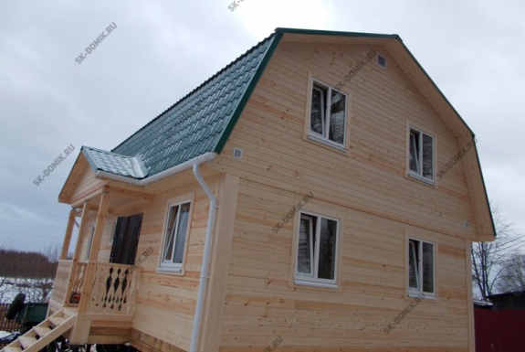 Дом из бруса по проекту Д-2 в деревне Высоково