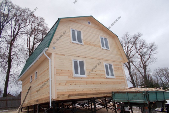 Дом из бруса по проекту Д-2 в деревне Высоково
