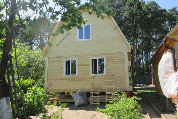 Дом из бруса по проекту Д-31 в деревне Кимры